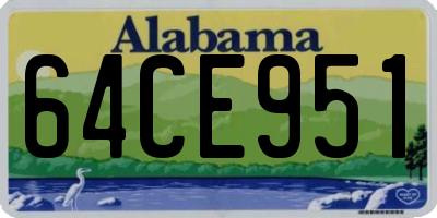 AL license plate 64CE951