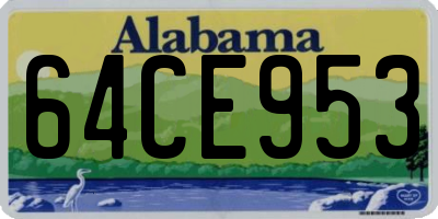 AL license plate 64CE953