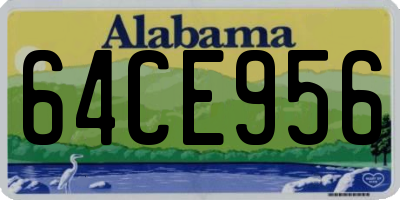 AL license plate 64CE956