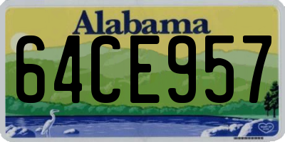 AL license plate 64CE957