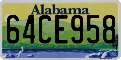 AL license plate 64CE958