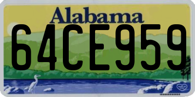 AL license plate 64CE959