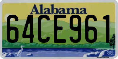 AL license plate 64CE961