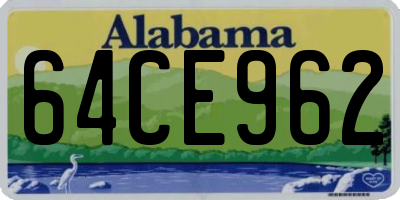 AL license plate 64CE962