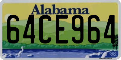 AL license plate 64CE964