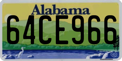 AL license plate 64CE966