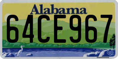 AL license plate 64CE967