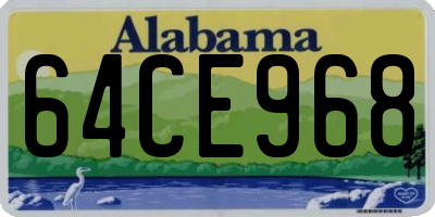 AL license plate 64CE968