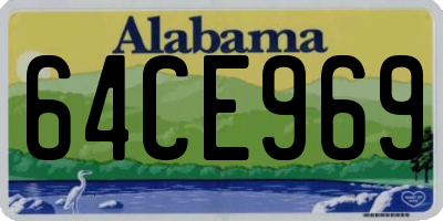 AL license plate 64CE969