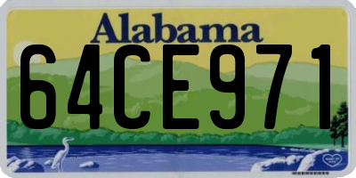 AL license plate 64CE971