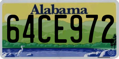 AL license plate 64CE972