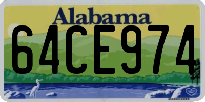 AL license plate 64CE974