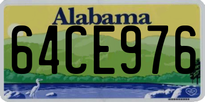 AL license plate 64CE976