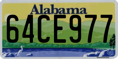 AL license plate 64CE977