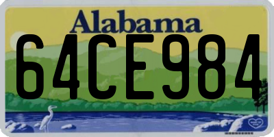 AL license plate 64CE984