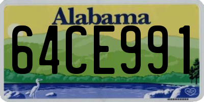 AL license plate 64CE991