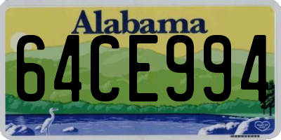 AL license plate 64CE994