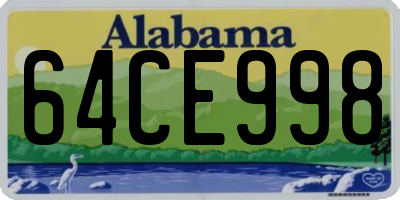 AL license plate 64CE998