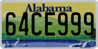 AL license plate 64CE999