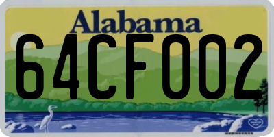 AL license plate 64CF002