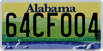 AL license plate 64CF004