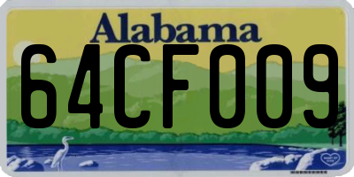 AL license plate 64CF009