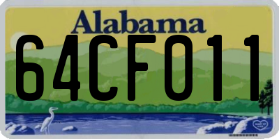 AL license plate 64CF011