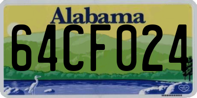 AL license plate 64CF024