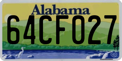 AL license plate 64CF027
