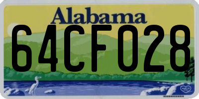 AL license plate 64CF028