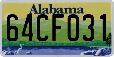 AL license plate 64CF031