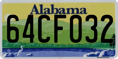 AL license plate 64CF032