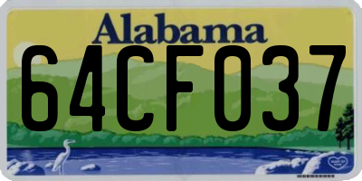 AL license plate 64CF037