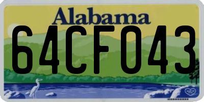 AL license plate 64CF043