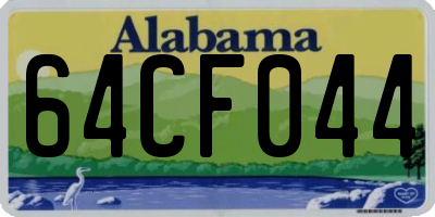 AL license plate 64CF044