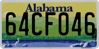 AL license plate 64CF046