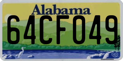 AL license plate 64CF049