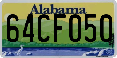 AL license plate 64CF050