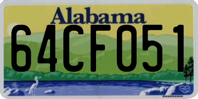 AL license plate 64CF051