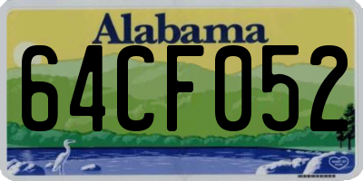 AL license plate 64CF052