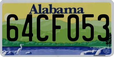 AL license plate 64CF053