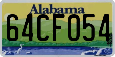 AL license plate 64CF054