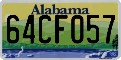 AL license plate 64CF057