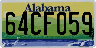 AL license plate 64CF059