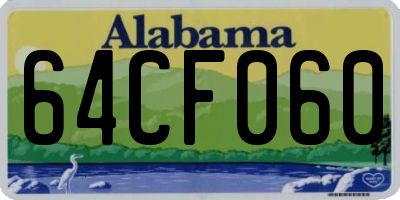 AL license plate 64CF060