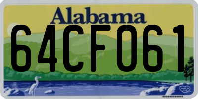 AL license plate 64CF061
