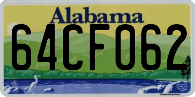 AL license plate 64CF062