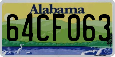 AL license plate 64CF063