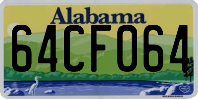AL license plate 64CF064
