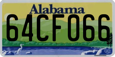 AL license plate 64CF066